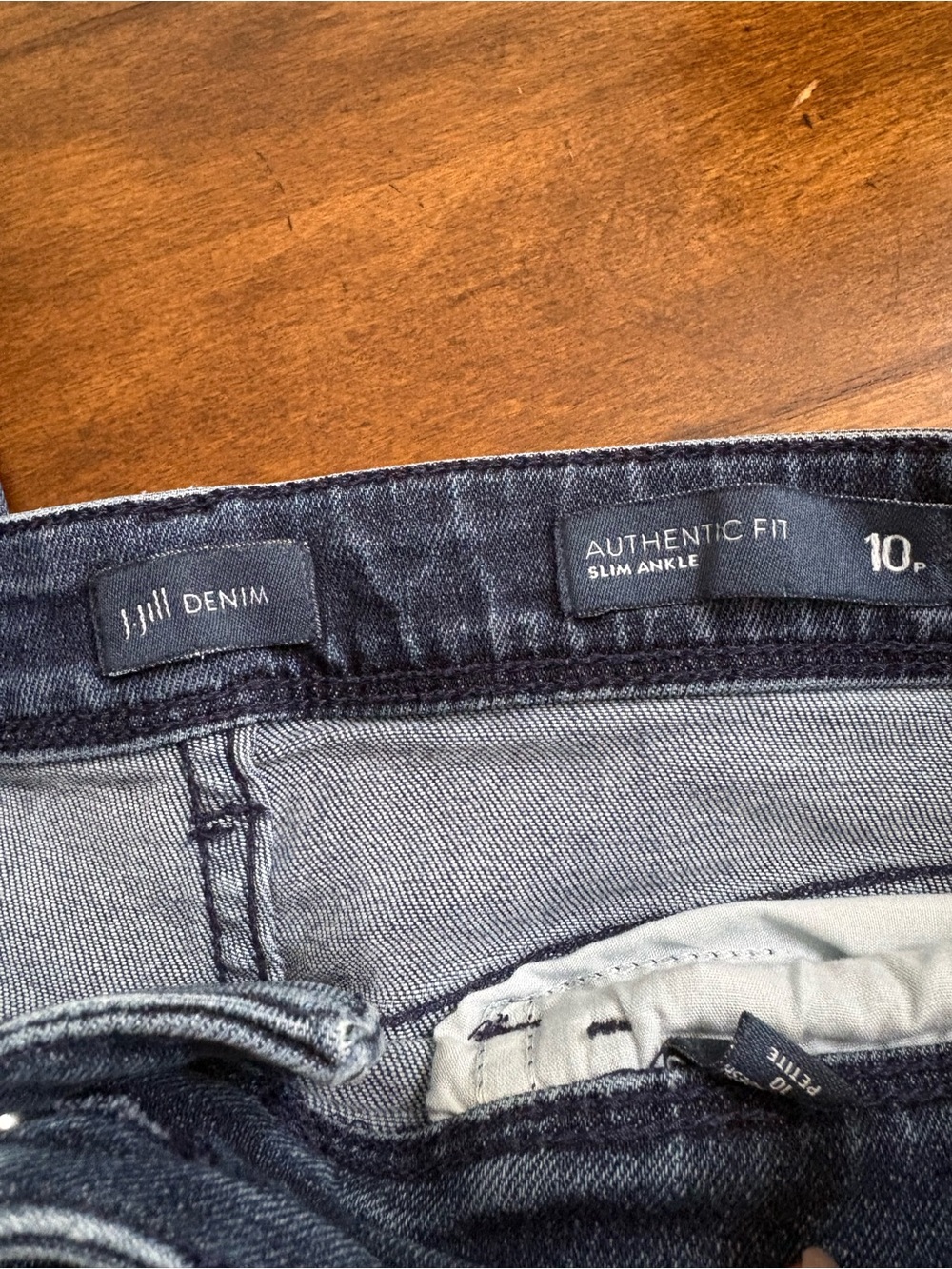 J. Jill Denim Authentic Fit Slim Ankle Jeans - Dark Indigo